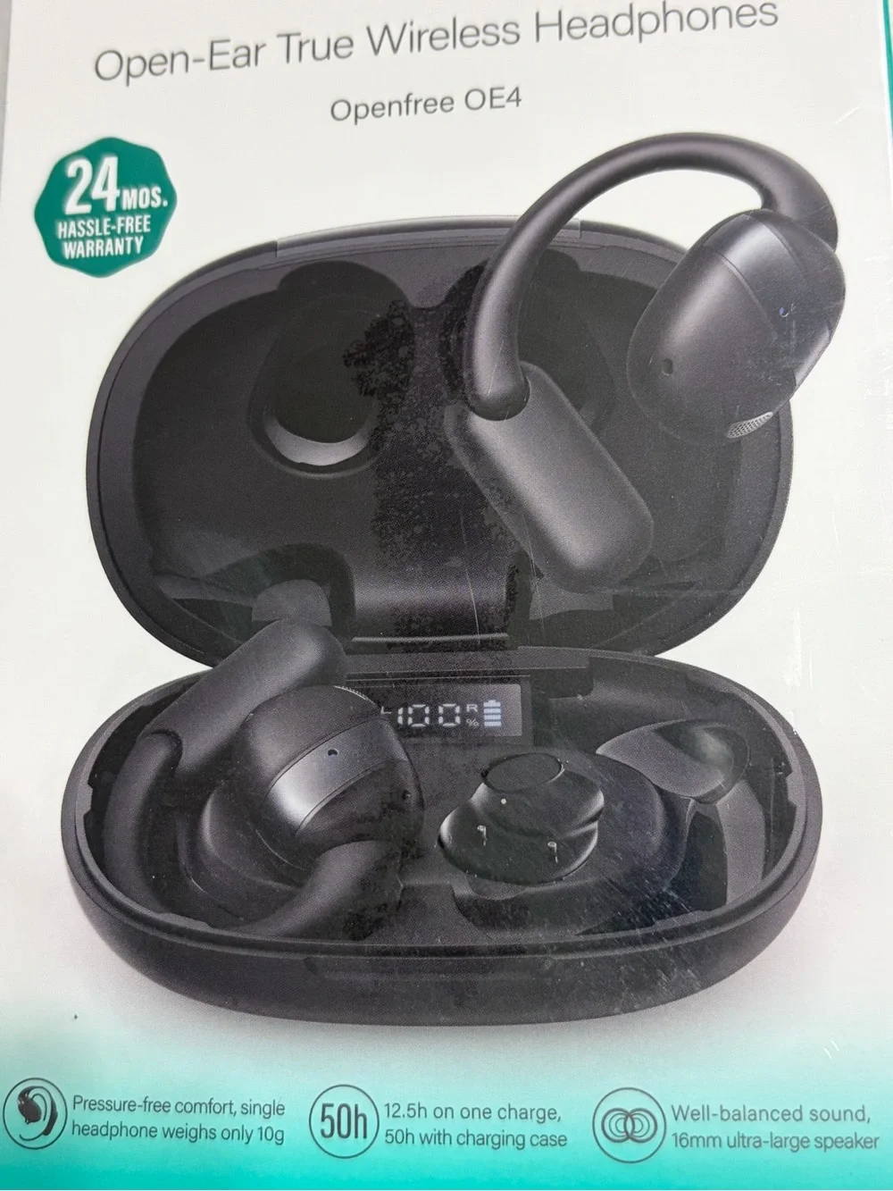 JOYROOM OE4 Clip-On Open Ear Earbuds True Wireless Headphones 12.5 hr. Charge